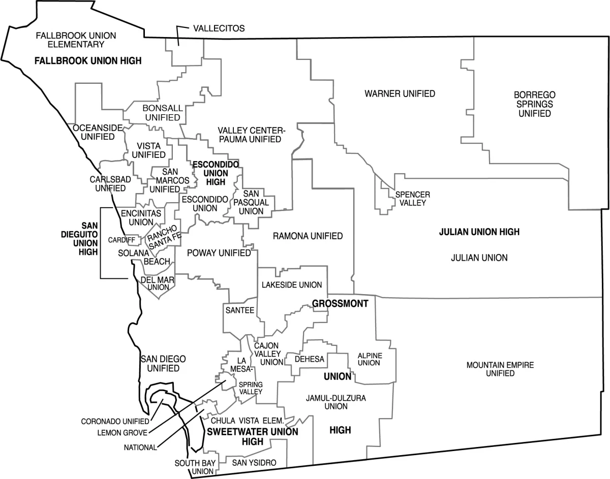 San Diego School Districts Map
